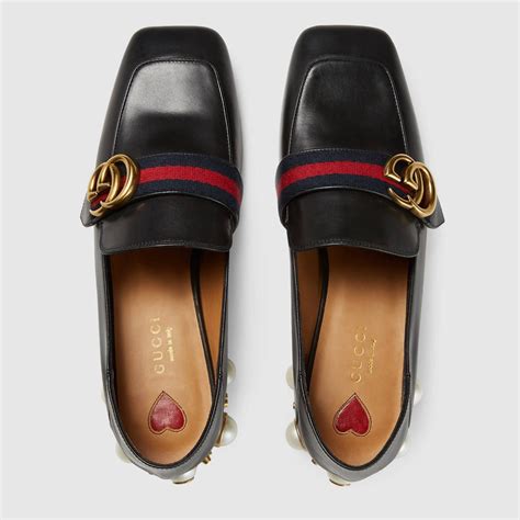 heeled gucci loafers|gucci backless loafers women.